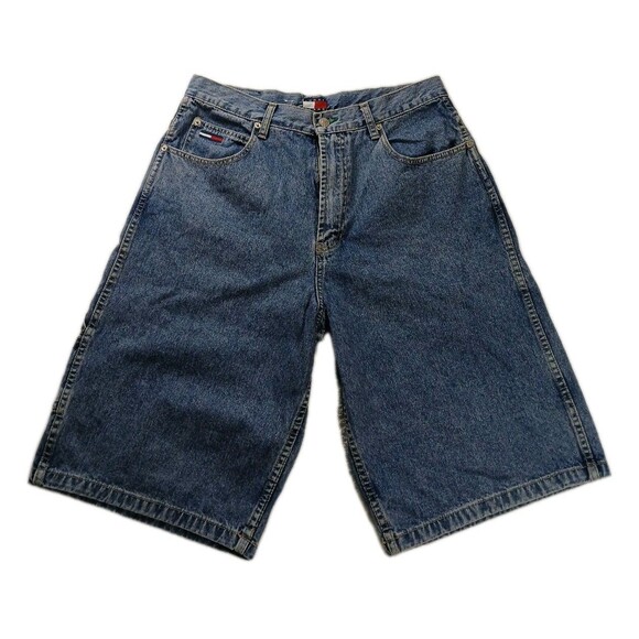 Vintage 90s Tommy Hilfiger Jeans Shorts Men's Size 34 Baggy Cargo Jorts Y2K - Picture 1 of 7